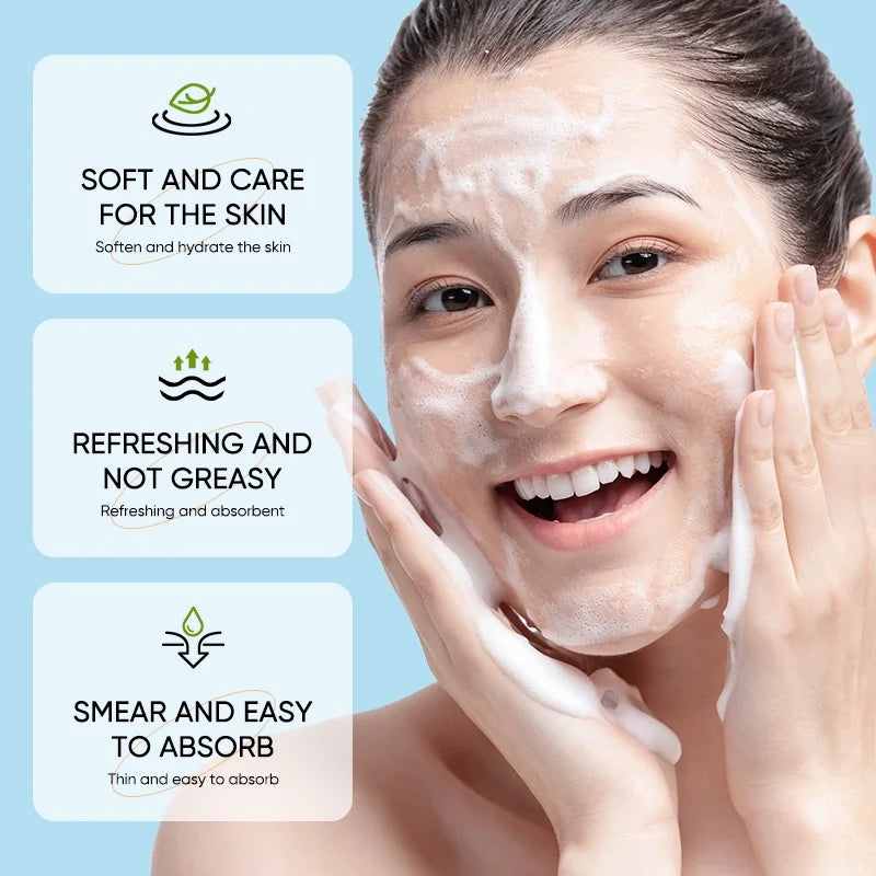 SADOER 120ML Aloe Cleansing Mousse with Brush – Deep Foam Facial Cleanser