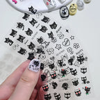 30pcs Cartoon Animal Nail Stickers – Cat & Dog Graffiti Decals