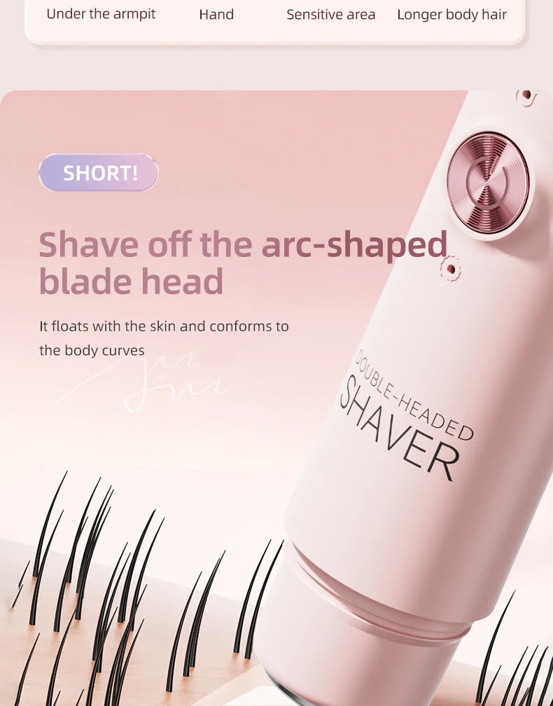 Double-Head Electric Epilator – Rechargeable Painless Hair Remover for Women