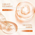 5x Vitamin C Skincare Set – Cleanser, Lotion, Eye Cream & Serum for Brightening & Even Skin Tone