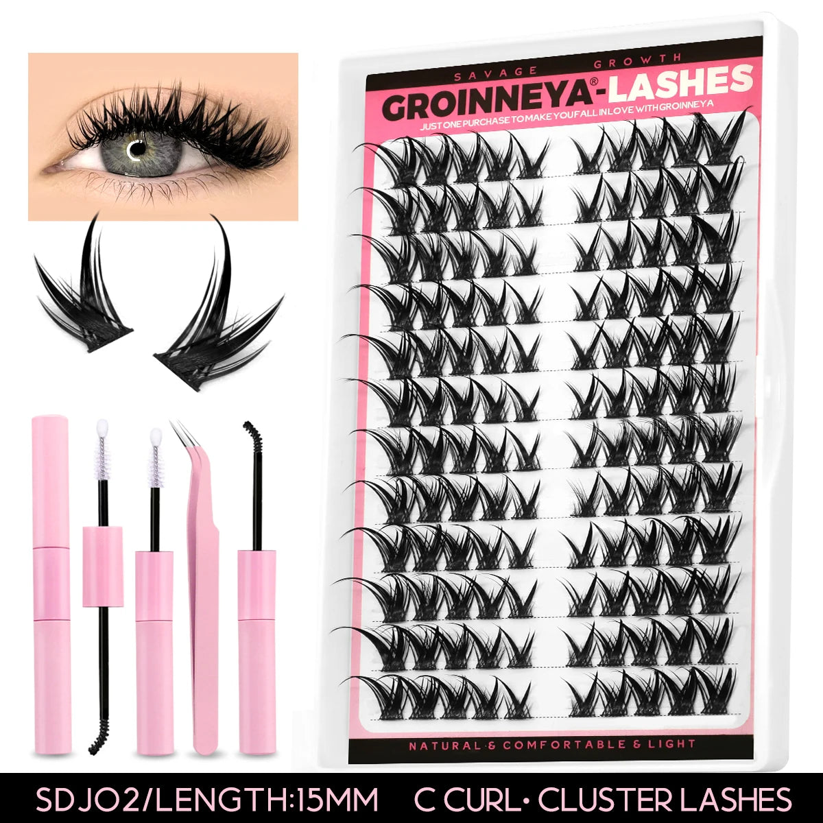 DIY Lash Clusters Kit with Bond, Seal & Remover