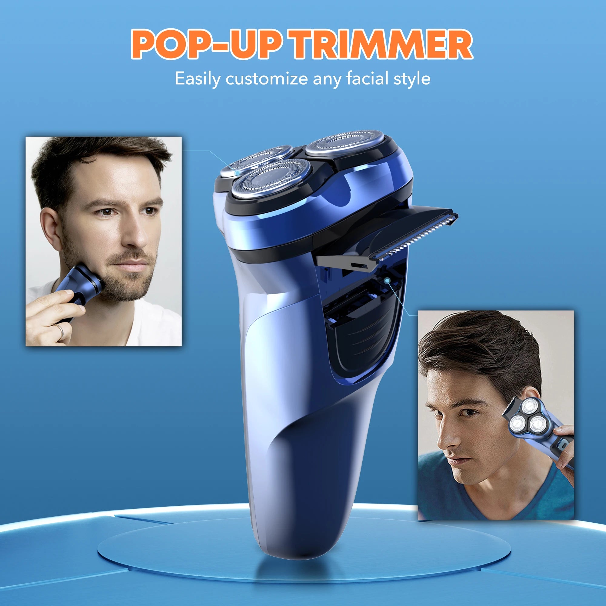 Rechargeable Electric Razor for Men – Portable Rotary Shaver & Beard Trimmer, Ideal Travel Grooming Gift