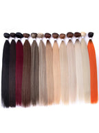 Straight Synthetic Hair Bundles – Yaki Texture, Super Long, Full to Ends