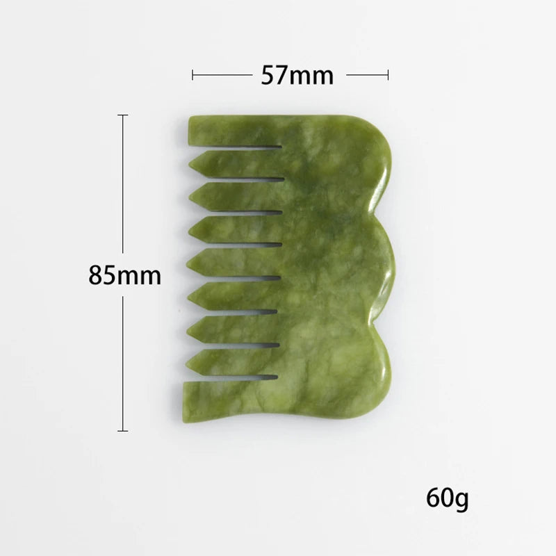 Natural Jade Comb Gua Sha Scraping Massage Tool