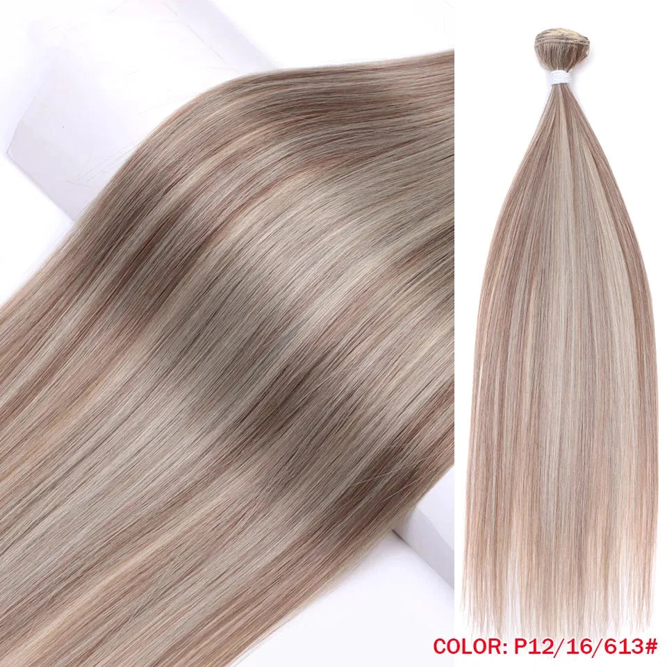 Straight Synthetic Hair Bundles – Yaki Texture, Super Long, Full to Ends