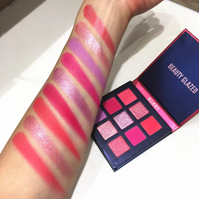 Beauty Glazed 9-Color Eyeshadow Palette – Matte & Shimmer, Long-Lasting Waterproof