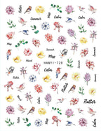 3D Floral & Butterfly Nail Art Stickers