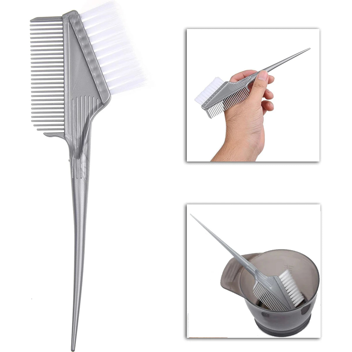 Professional Hair Coloring Brush – Fashion Glitter Handle Tinting Dye Brush for Barbershop Hair Styling