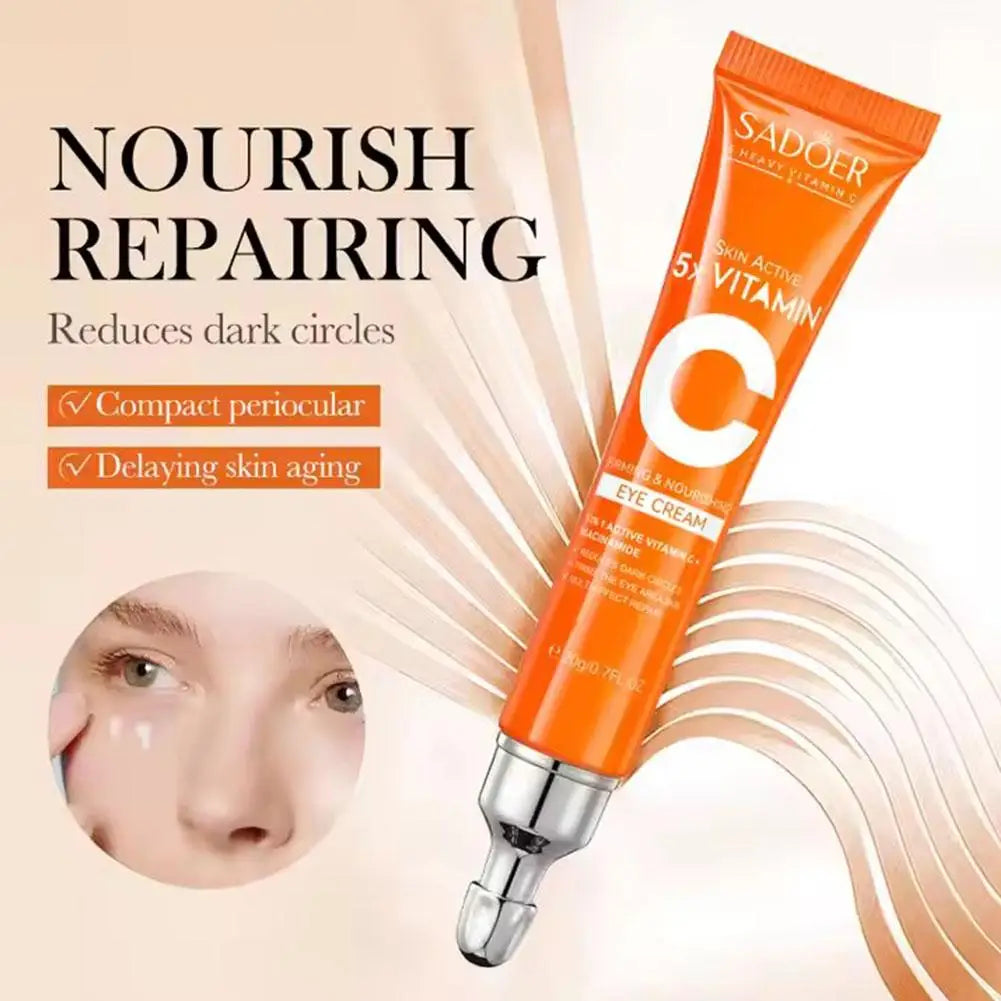 5x Vitamin C Skincare Set – Cleanser, Lotion, Eye Cream & Serum for Brightening & Even Skin Tone