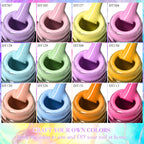 MEET ACROSS 12pcs Macaron Gel Nail Polish Set – UV Soak Off Manicure Kit