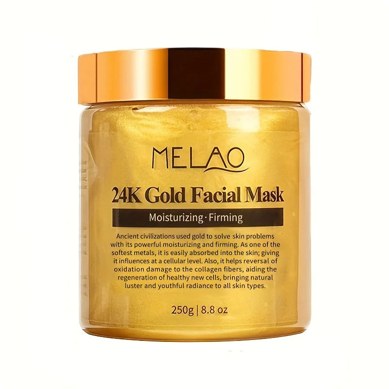 24K Gold Collagen Face Mask – Hydrating & Moisturizing Facial Mask, Skin Brightening Beauty Treatment