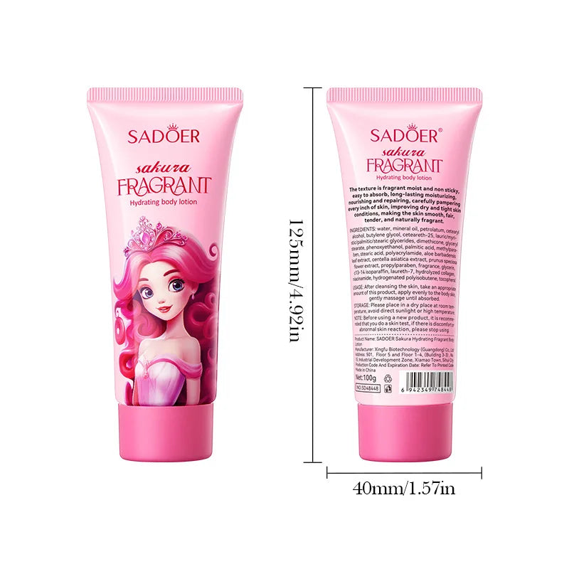 Sakura Fragrance Exfoliating Body Lotion – Moisturizing & Hydrating Cream for Silky Smooth Skin