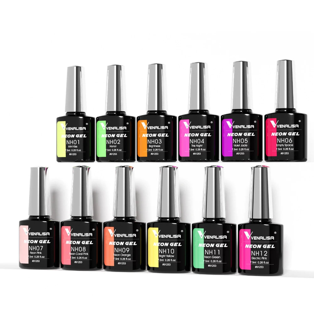 Neon Gel Nail Polish 7.5ml – UV/LED Soak Off Summer Colors