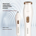 Electric Waterproof Hair Trimmer for Women – Painless Body & Facial Hair Removal