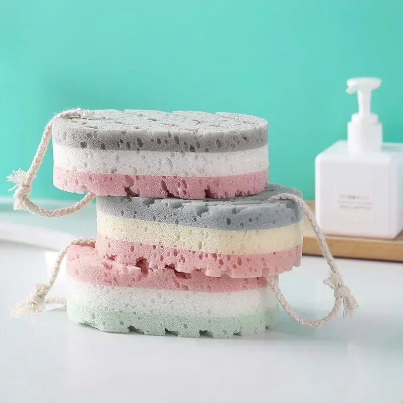 Soft Bath Sponge Body Scrub – Exfoliating Massage Brush & Skin Scrubber Shower Accessory