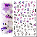 3D Floral & Butterfly Nail Art Stickers Decals