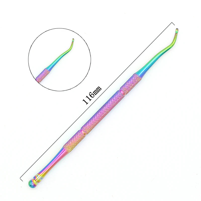 1pc Stainless Steel Dead Skin Remover – Double-Ended Cuticle Pusher & Nail Art Cleaner Tool
