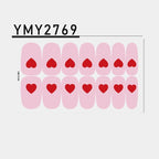 Pink Self-Adhesive Nail Sticker Strips – Foil Nail Art Set