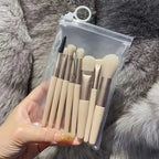 13PurpleFlower Holly Leaf Makeup Brush Set – Soft Hair Full Face Set with Powder, Highlight, Blush & Eyeshadow Brushes