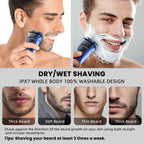 Rechargeable Electric Razor for Men – Portable Rotary Shaver & Beard Trimmer, Ideal Travel Grooming Gift