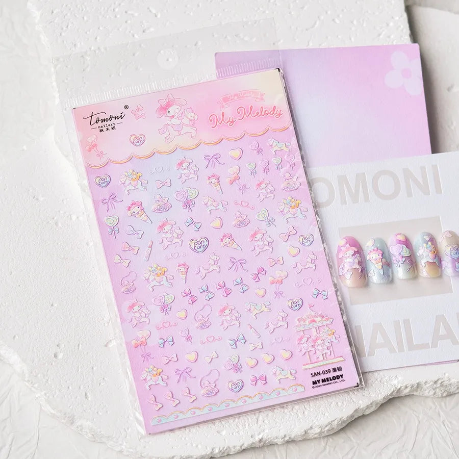 5D Nail Stickers – Melody, Hello Kitty & Pochacco Decals