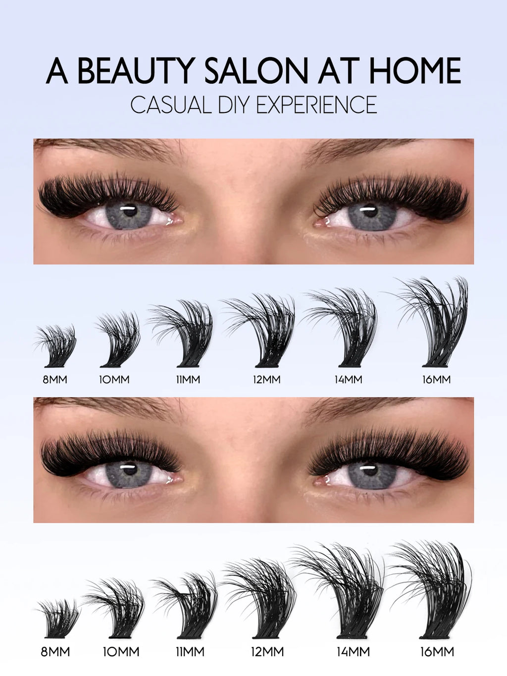 Fluffy Volume Faux Mink Eyelash Extension Kit – Mixed Tray