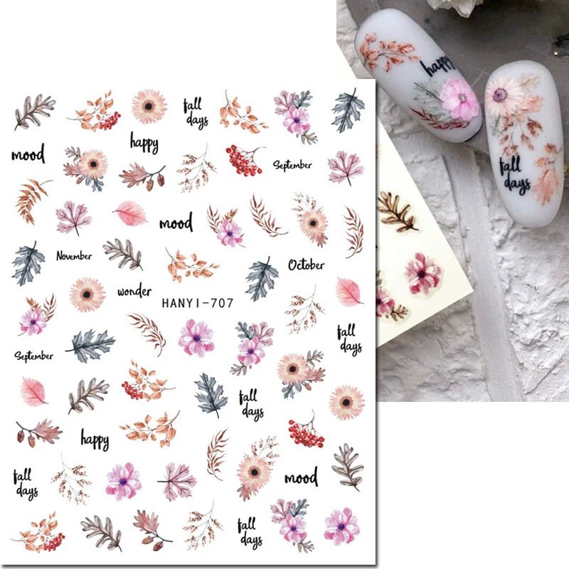 3D Floral & Butterfly Nail Art Stickers