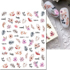 3D Floral & Butterfly Nail Art Stickers