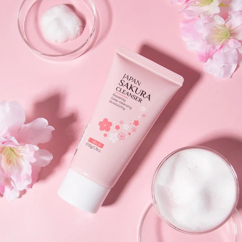 Sakura Rich Foam Face Wash – Deep Cleansing, Oil Control & Blackhead Removal