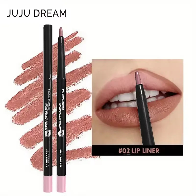 Waterproof Matte Lip Liner Pencil – 5 Long-Lasting Colors, Smudge-Proof, Unisex