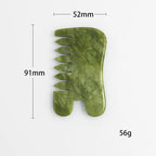 Natural Jade Comb Gua Sha Scraping Massage Tool