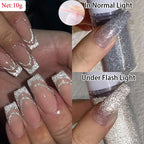 10g Gradient Pearl Nail Powder – Metallic Aurora Effect Glitter Dust for UV Gel Nail Art Decorations