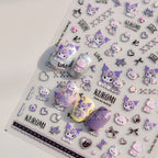 5D Anime Nail Stickers – Hello Kitty, Kuromi & Cinnamoroll