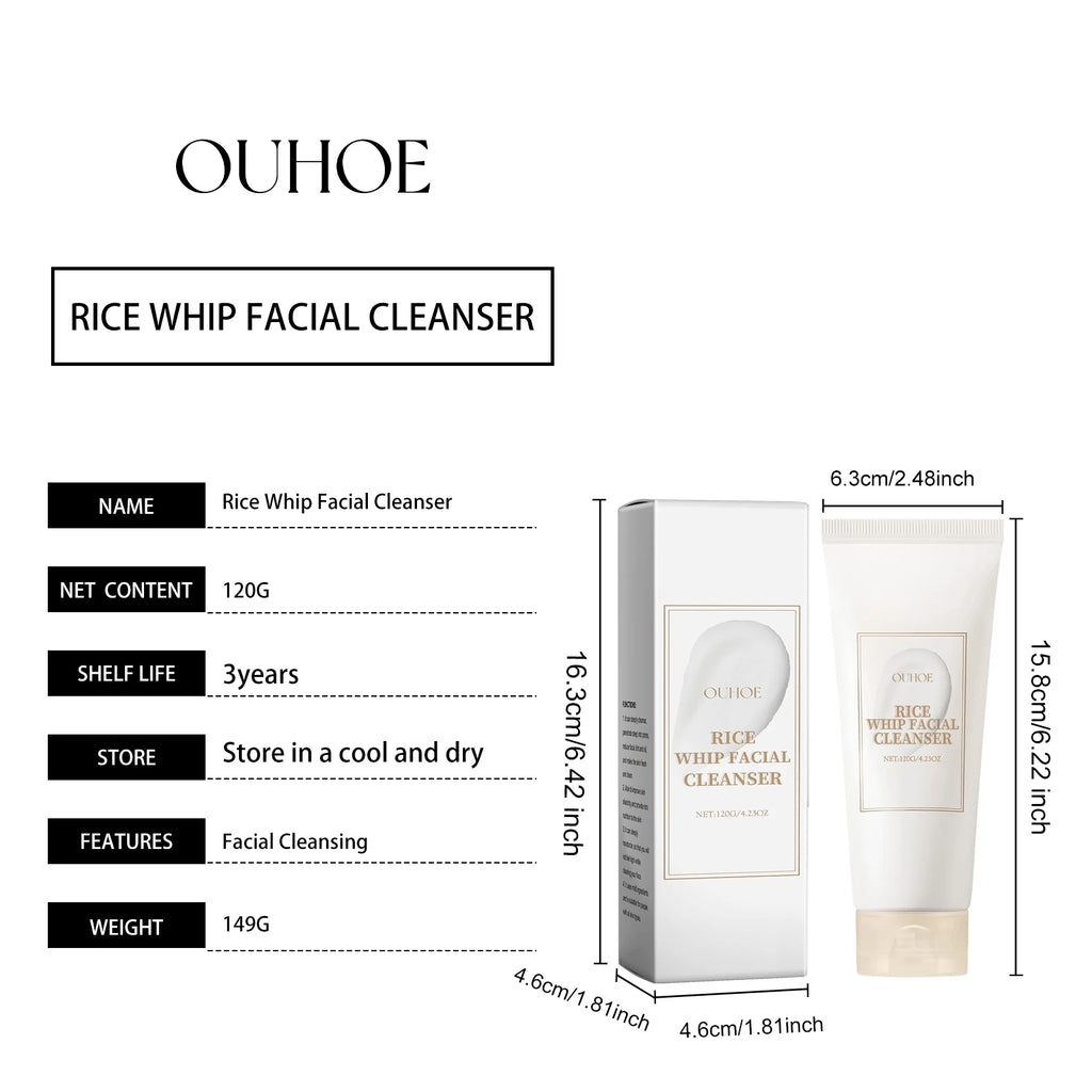 Rice Milk Cleansing Foam 120g – Gentle Hydrating Facial Wash with Rice Extract