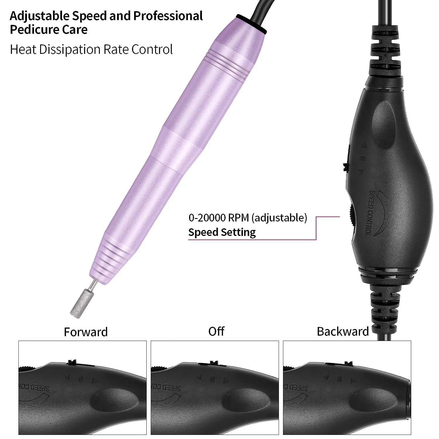 Portable Electric Nail Drill – Mini Nail File Machine for Acrylic & Gel Nails, Manicure & Pedicure Tool