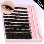 DIY Eyelash Cluster Extension Kit with Tweezers & Waterproof Lash Bond
