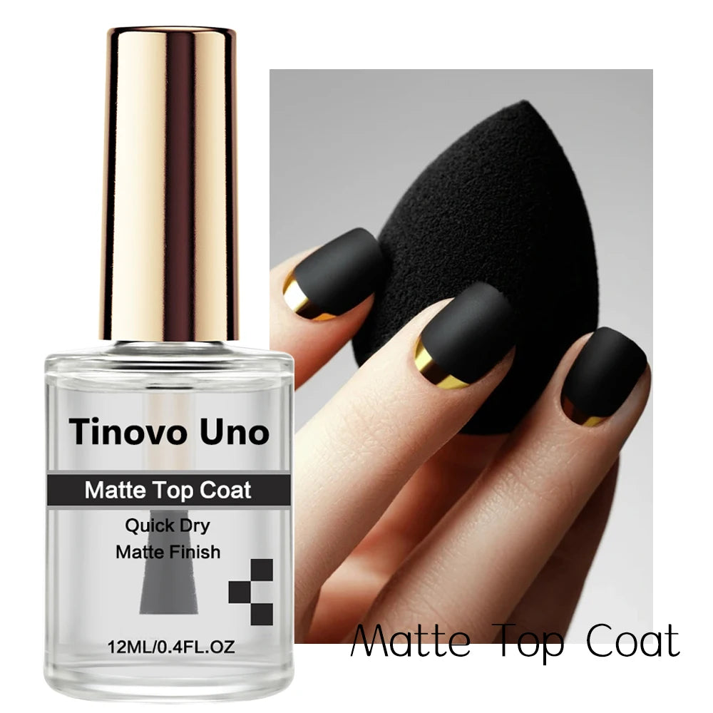 Matte Top Coat Nail Polish – Quick Dry, Long-Lasting Finish (12ML)