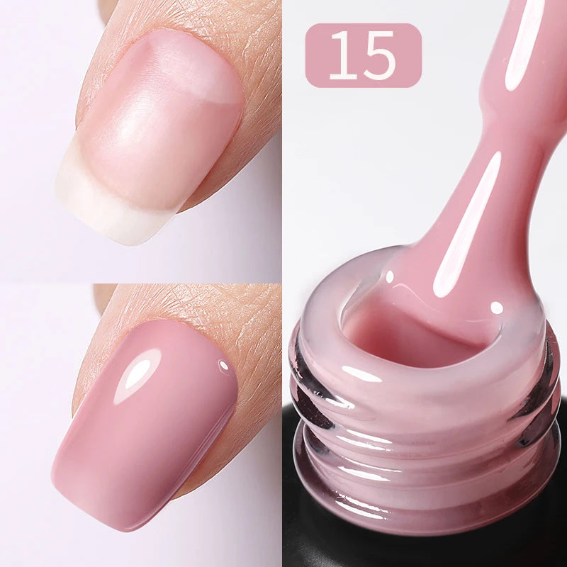PRETTY White Blossoming Gel 15ml UV/LED Marble Nail Art Polish