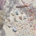 1 Sheet Cute Animal Nail Stickers – Dog, Cat, Bear & Rabbit Decals