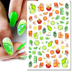 3D Butterfly & Flower Nail Art Stickers – Blue & Purple Decals for Manicure