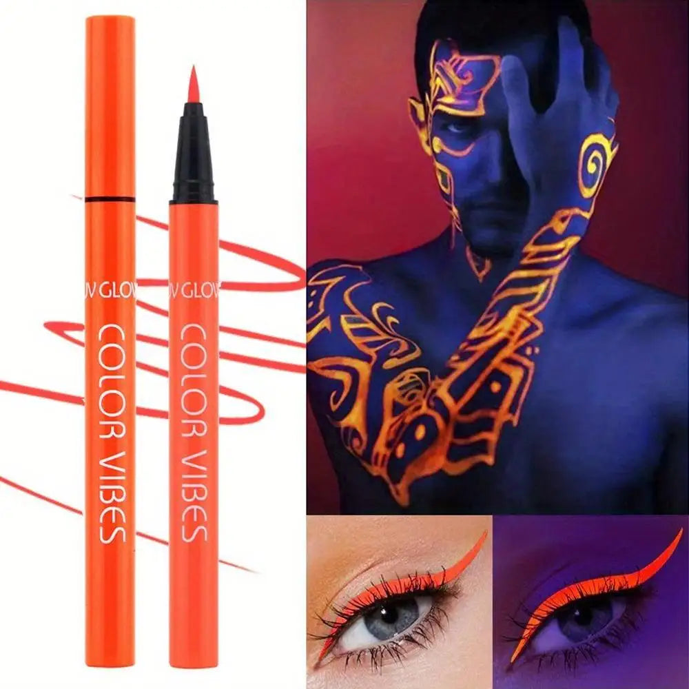8-Color UV Glow Neon Liquid Eyeliner Set – Matte, Waterproof & Smudge-Proof High-Pigment Eye Makeup Pens