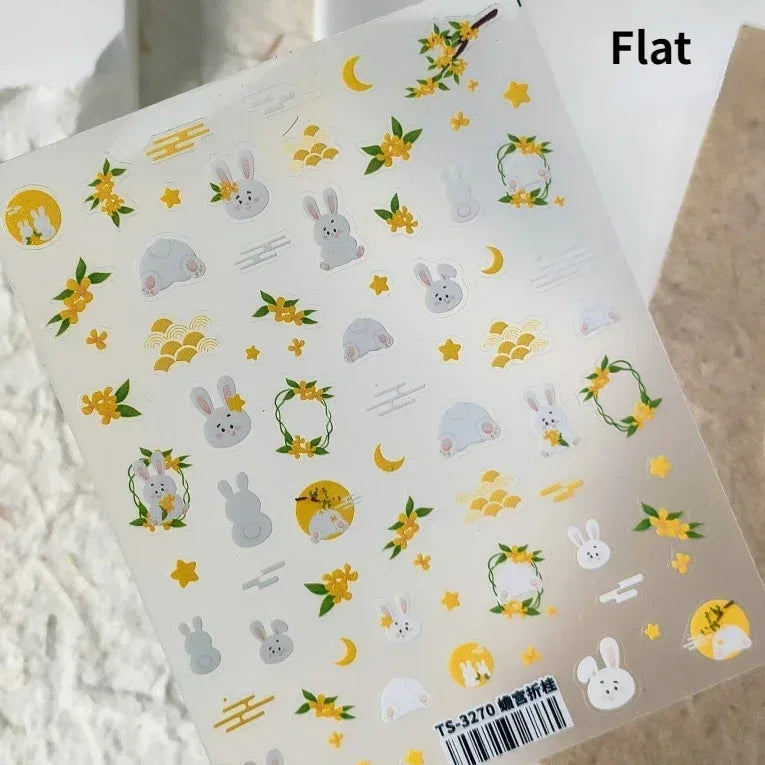 Sunflower & Autumn Harvest Nail Art Stickers