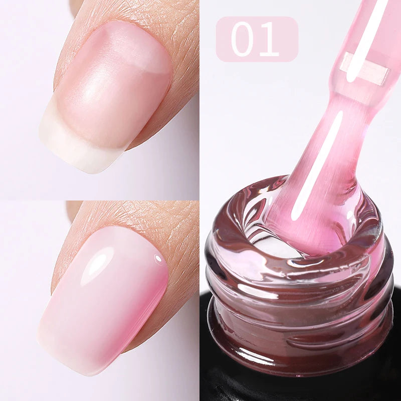 PRETTY White Blossoming Gel 15ml UV/LED Marble Nail Art Polish