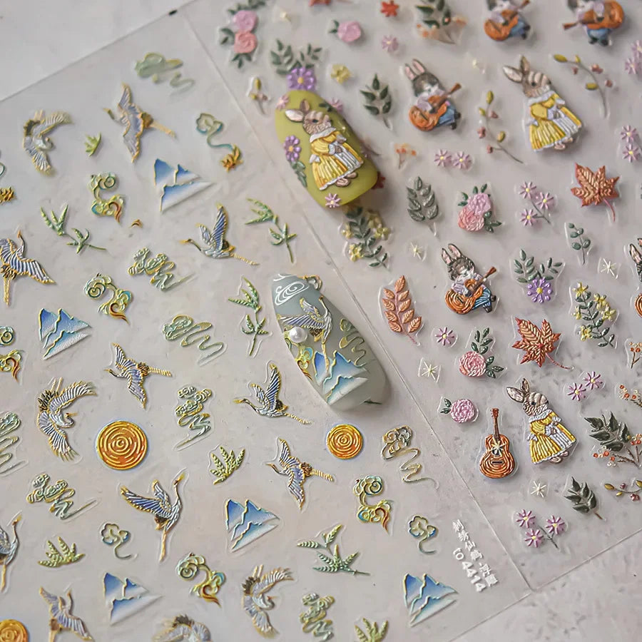 Sunflower & Autumn Harvest Nail Art Stickers