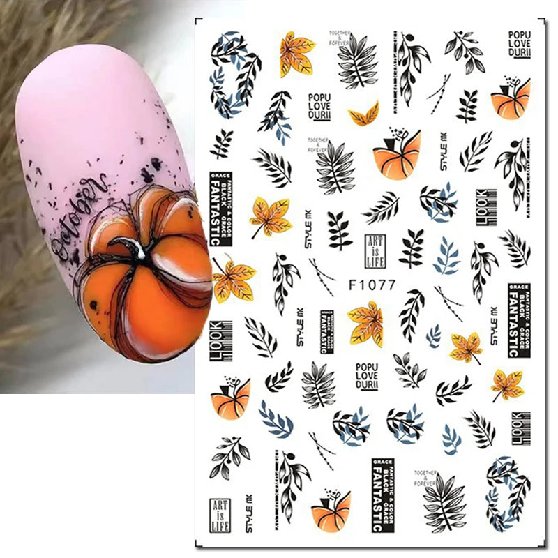 3D Floral & Butterfly Nail Art Stickers