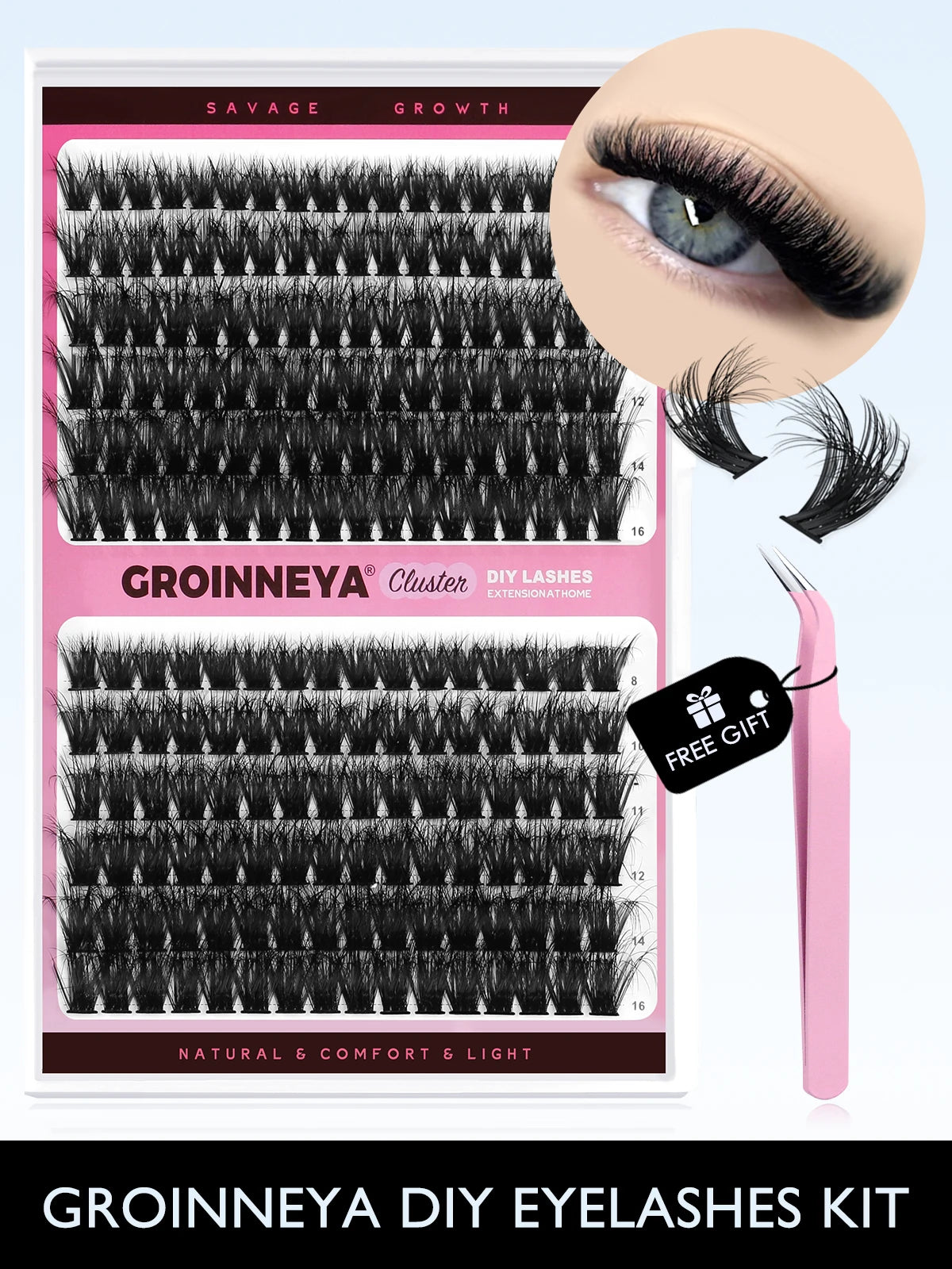 Fluffy Volume Faux Mink Eyelash Extension Kit – Mixed Tray