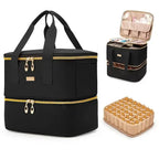 Double Layer Nail Polish Organizer Bag – Large Portable Carrying Case