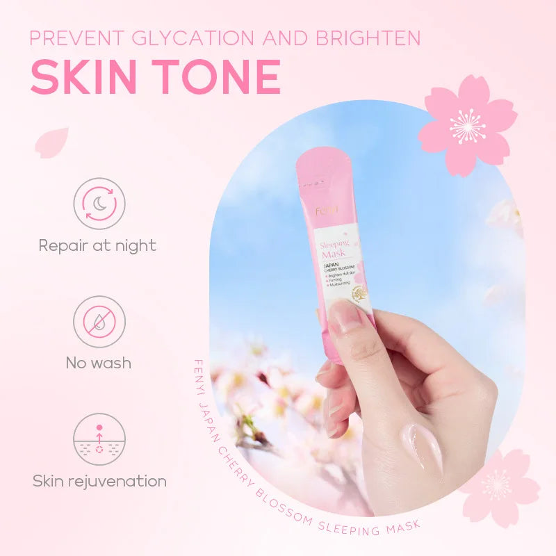 9/6Pcs Sakura Facial Skincare Set – Cleanser, Cream, Sunscreen, Mask & Eye Cream Beauty Kit