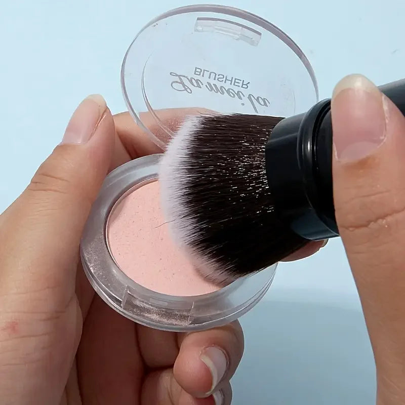 Premium Retractable Kabuki Brush – Blusher, Powder & Concealer Applicator