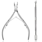 Cuticle Trimmer with Pusher – Professional Stainless Steel Cuticle Remover, Nipper & Durable Clipper Tool